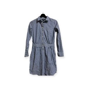 EUC Banana Republic Blue and White Striped Shirt Size 00P